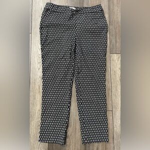 Willi Smith Navy Geometric Print Cropped Pants 4